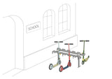 support pour trottinettes avec 12 places de stationnement verrouillables  double face (pose libre ou à sceller)