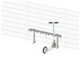 6 Stellplätze für Tretroller mit Bodenstehern