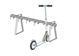 Support pour trottinettes avec 6 places de stationnement verrouillables pour les trottinettes
