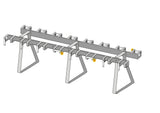 Support pour trottinettes avec 16 places de stationnement verrouillables pour trottinettes double face