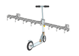 Support mural pour trottinettes avec 8 places de stationnement verrouillables pour les trottinettes