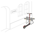 Support pour trottinettes avec 8 places de stationnement verrouillables pour trottinettes électriques et trottinettes à pédales double face