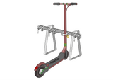 Support pour trottinettes avec 4 emplacements verrouillables pour les trottinettes électriques et les trottinettes à pédales