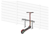Support pour trottinettes avec 4 emplacements verrouillables pour les trottinettes électriques et les trottinettes à pédales