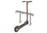 Support pour trottinettes avec 4 emplacements verrouillables pour les trottinettes électriques et les trottinettes à pédales