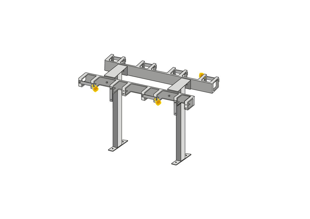 Support pour trottinettes avec 8 places de stationnement verrouillables pour trottinettes électriques et trottinettes à pédales double face