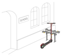 Support pour trottinettes avec 8 places de stationnement verrouillables pour trottinettes électriques et trottinettes à pédales double face