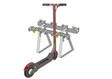 Support pour trottinettes avec 8 places de stationnement verrouillables pour trottinettes électriques et trottinettes à pédales double face