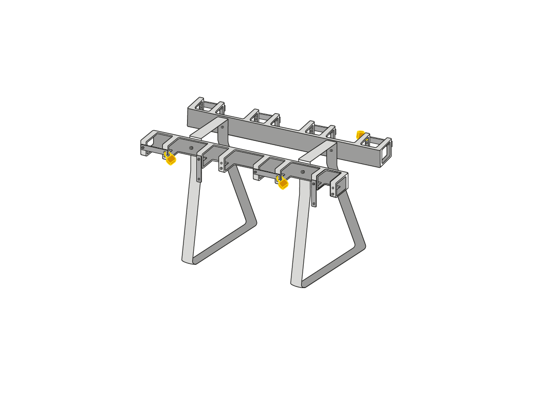 Support pour trottinettes avec 8 places de stationnement verrouillables pour trottinettes électriques et trottinettes à pédales double face