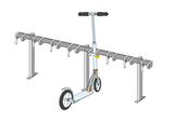 Support pour trottinettes avec 8 places de stationnement verrouillables pour les trottinettes