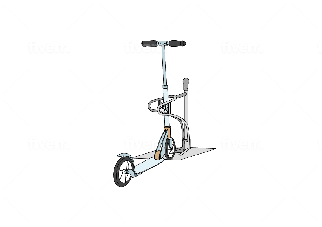 CLEDO - support pour trottinettes et vélos avec un nombre de places de stationnement verrouillables au choix  pour les trottinettes électriques, les trottinettes à pédales et les vélos.