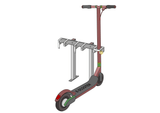 Support pour trottinettes avec 3 emplacements verrouillables pour les e-trottinettes et les trottinettes à pédales