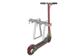 Support pour trottinettes avec 3 emplacements verrouillables pour les e-trottinettes et les trottinettes à pédales
