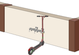Support pour trottinettes avec 3 emplacements verrouillables pour les e-trottinettes et les trottinettes à pédales