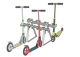 Support pour trottinettes avec 8 places de stationnement verrouillables double face