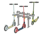 Support pour trottinettes avec 8 places de stationnement verrouillables double face