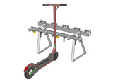 Support pour trottinettes avec 10 places de stationnement verrouillables pour e-trottinettes et trottinettes à pédales double face