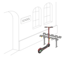 Support pour trottinettes avec 10 places de stationnement verrouillables pour e-trottinettes et trottinettes à pédales double face, (pose libre ou à sceller dans le sol)