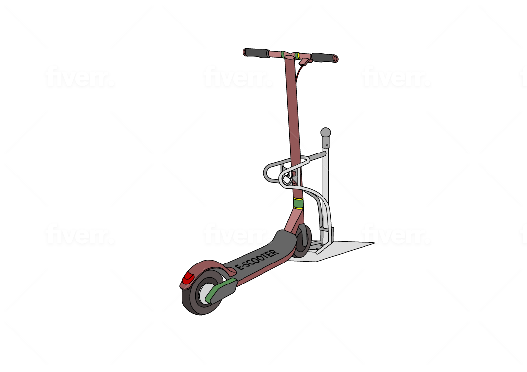 CLEDO - support pour trottinettes et vélos avec un nombre de places de stationnement verrouillables au choix pour les trottinettes électriques, les trottinettes à pédales et les vélos.